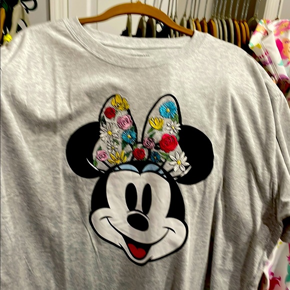Disney Tops - Disney Gray and Black Short Sleeve Tee with Cartoon Graphic